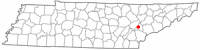 Location of Loudon, Tennessee