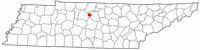 Location in Wilson County and the state of Tennessee