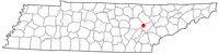 Location of Rockwood, Tennessee