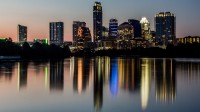 Downtown skyline as seen from  Lady Bird Lake