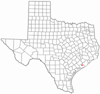 Location of Bay City, Texas