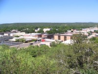 Graham downtown square as seen from Twin Mountains