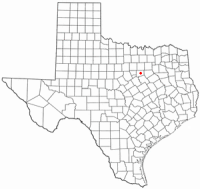 Location of Keene, Texas