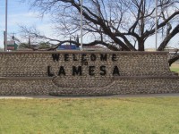 Lamesa welcome sign on U.S. Highway 87