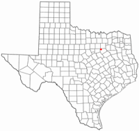 Location of Midlothian, Texas