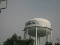Water tower in Orange, Texas
