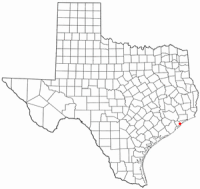 Map showing the location of Texas City Prairie Preserve