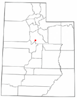 Location of Santaquin, Utah