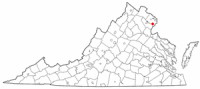Location of Lorton, Virginia