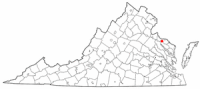 Location of Montross, Virginia