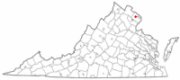 Location of Oakton, Virginia