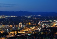 Downtown Roanoke from atop Mill Mountain.