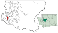 Location of Des Moines, Washington