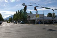 Downtown North Bend. Twede's Cafe from Twin Peaks is on the right.