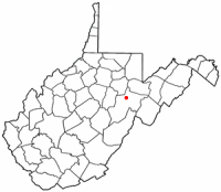 Location of Elkins, West Virginia