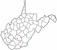 Location of Oak Hill, West Virginia