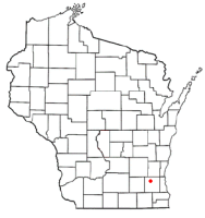 Location of Hartland, Waukesha County, Wisconsin