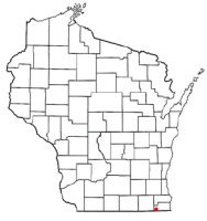 Location of Twin Lakes, Wisconsin