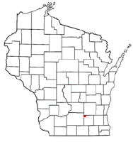 Location of Waterloo, Jefferson County, Wisconsin