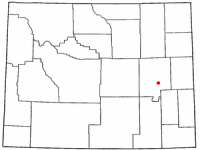 Location of Douglas, Wyoming