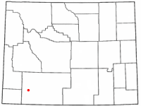 Location of Green River, Wyoming